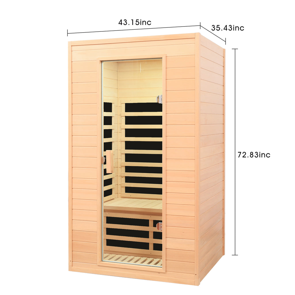 Elevate Solace 2-person infrared sauna dimensions
