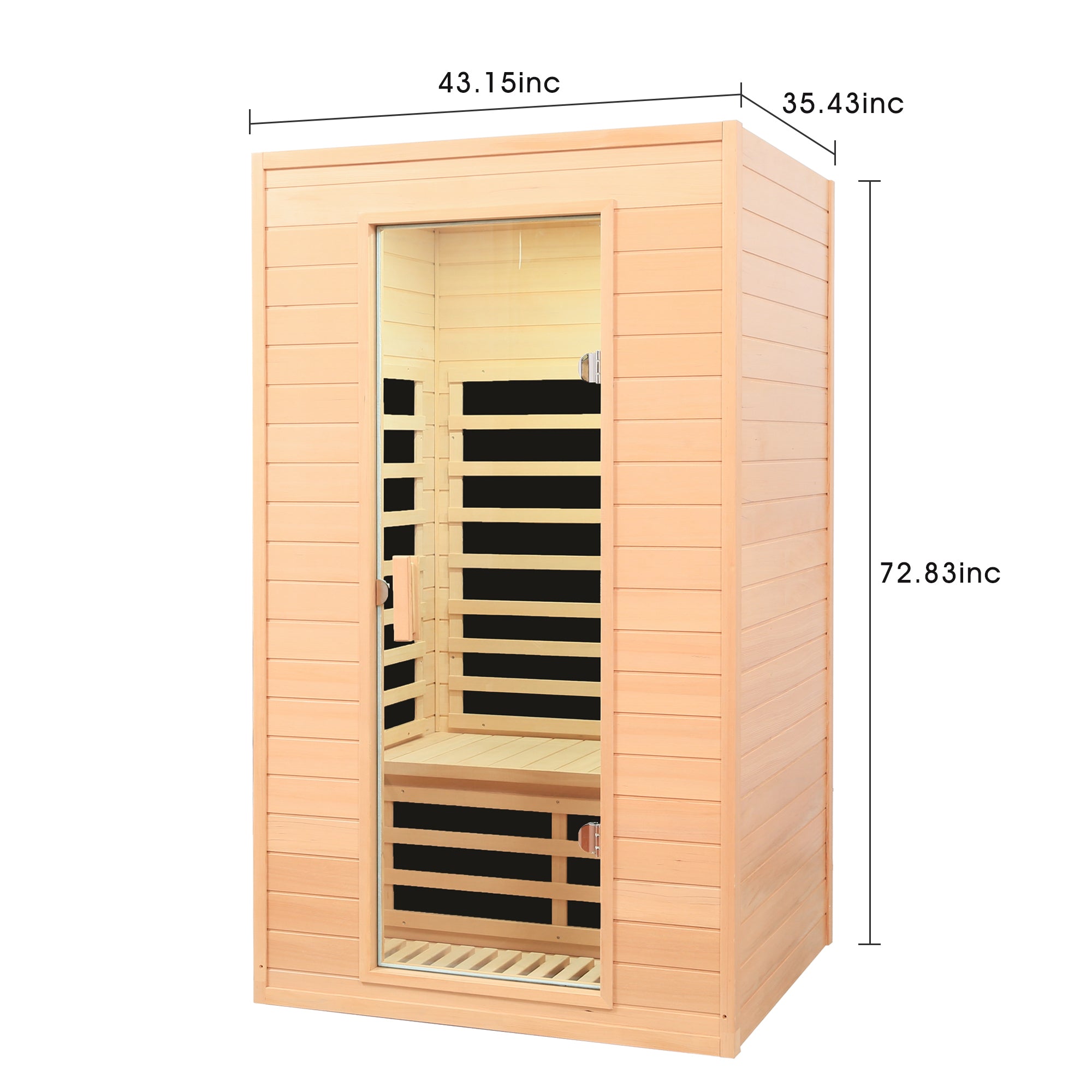 Elevate Solace 2-person infrared sauna dimensions