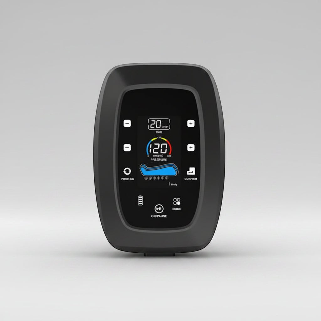 Elevate Performance Systems Flow recovery boots digital control unit with LED display showing pressure and time settings