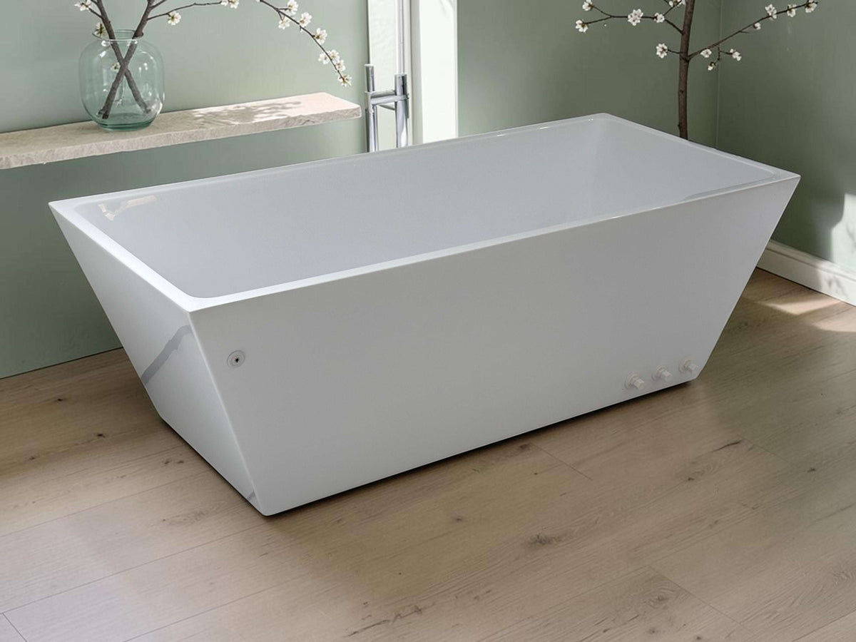 Elevate Performance Systems white insulated cold plunge tub for athlete recovery in a modern bathroom setting