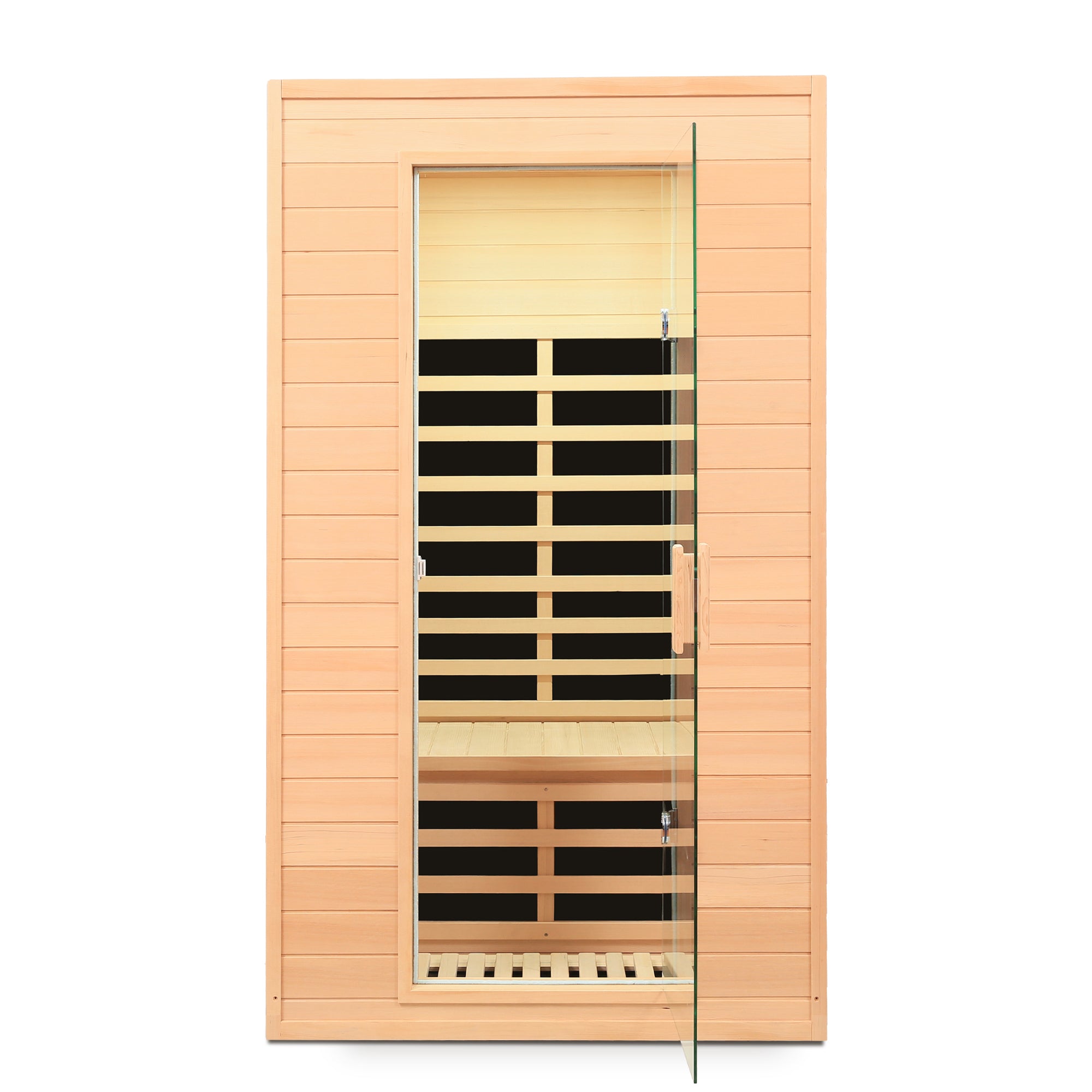 Front view of Elevate Solace 2-person infrared sauna