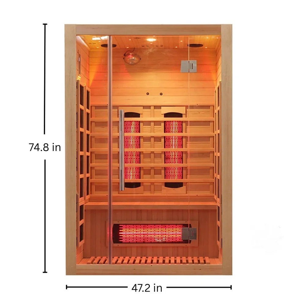 Elevate Radiant 2-person infrared sauna dimensions