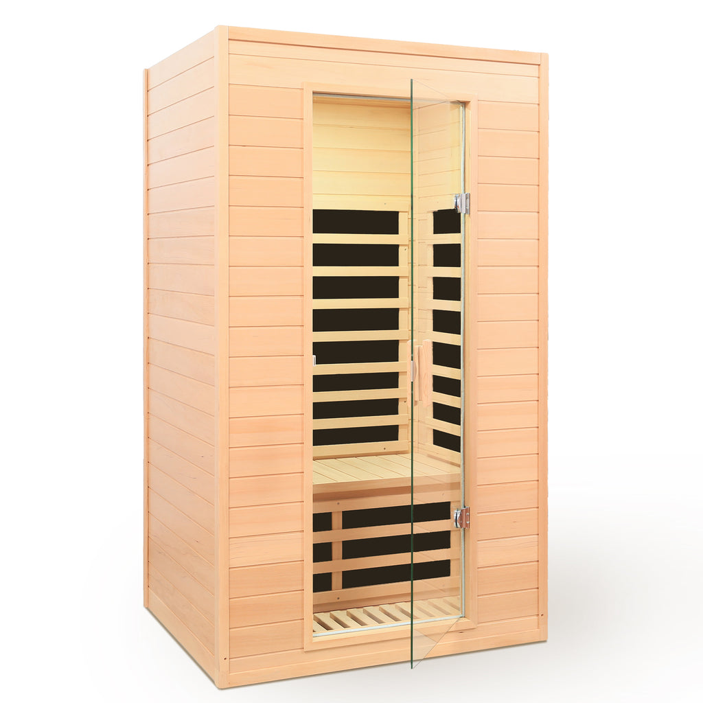 Side view of Elevate Solace 2-person infrared sauna